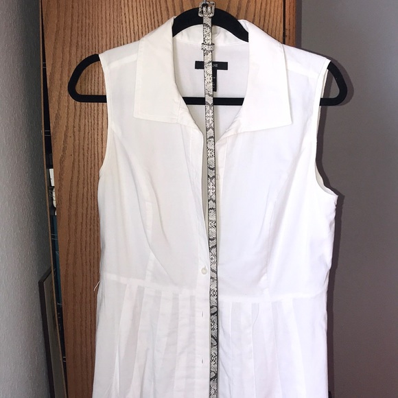 Alfani white pleated dress with belt - Picture 6 of 6